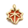 Brass Enamel Charms KK-P338-30G-04-1