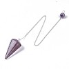 Natural Fluorite Hexagonal Pointed Dowsing Pendulums G-T097-08-3