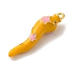 Rack Plating Brass Enamel Pendants KK-A229-29G-03-2