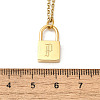 304 Stainless Steel Rolo Chain Pendant Necklaces NJEW-S444-01G-16-2