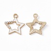 Alloy Rhinestone Pendants PALLOY-P287-09G-01-1