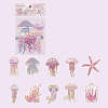 20Pcs 10 Styles Jellyfish PET Waterproof Stickers PW-WG3A630-04-1