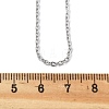 Classic Plain 304 Stainless Steel Mens Womens Cable Chain Necklaces STAS-UN0017-38P-A-4