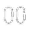 2Pcs 925 Sterling Silver Locking Carabiner STER-PH0004-52A-6