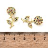 Brass Micro Pave Cubic Zirconia Pendants CU-CBA8C34-02G-01-3