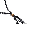 Braided Waxed Cord Empty Macrame Pouch Slider Necklace Making FIND-C061-01J-2