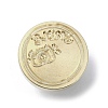 Smile Wax Seal Brass Stamp Heads AJEW-M038-01V-G-2