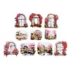 10Pcs 10 Styles Window Scenery Waterproof PET Stickers DIY-G121-01A-2