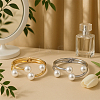2Pcs 2 Colors Alloy Cuff Bangles BJEW-GO0001-06-3