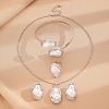 Oval Alloy & Plastic Pearl Jewelry Sets WGB491C-15-1