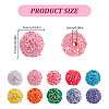 60Pcs 10 Colors Opaque Acrylic Beads OACR-GO0001-06-2