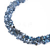 Electroplate Transparent Glass Beads Strands EGLA-N002-20A-F04-3