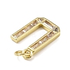 Brass Micro Pave Cubic Zirconia Pendants KK-V014-01G-21-2