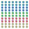 100Pcs 5 Styles Electroplated Glass Bead GLAA-TA0002-95C-1