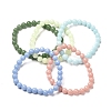 Noctilucent Stone/Synthetic Luminous Stone Beads Stretch Bracelets BJEW-JB06619-1