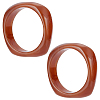 2Pcs Imitation Marble Acrylic Bangle for Women BJEW-UN0001-69C-1