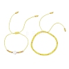 2Pcs Adjustable Glass Seed Beads & Glass Beads Braided Bead Bracelets Set BJEW-MZ00287-03-2