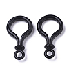 Opaque Solid Color Bulb Shaped Plastic Push Gate Snap Keychain Clasp Findings LS-KY-T021-01A-2