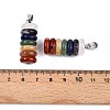 Chakra Theme Natural Amethyst & Topaz Jade & Red Agate & Quartz Crystal & Red Jasper & Lapis Lazuli & Green Aventurine Pendants G-N344-06A-3