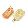 Brass Enamel Pendants KK-L190-008G-3