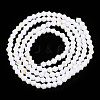 Opaque Solid Color Electroplate Glass Beads Strands EGLA-A039-P2mm-L15-2