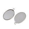 Tarnish Resistant 304 Stainless Steel Pendant Cabochon Settings STAS-G075-21P-01-2