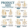 10Pcs 5 Styles Brass Micro Pave Cubic Zirconia Ear Cuff Findings KK-TA0003-23-4