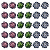 30Pcs 3 Colors Resin Rose Flower Cabochons CRES-TA0001-96-2