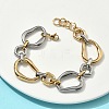 304 Stainless Steel Irregular Oval Link Chain Bracelets for Women BJEW-D456-05GP-03-2