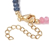 Chakra Dyed Natural Malaysia Jade Rondelle Beaded Bracelets for Women BJEW-JB13147-4
