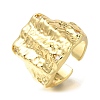 Rack Plating Brass Micro Pave Cubic Zirconia Open Cuff Rings for Women RJEW-M022-07G-1