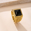 304 Stainless Steel & Cubic Zirconia Finger Rings FS-WG7376D-04-1