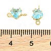 Brass Pave Cubic Zirconia Heart Connector Charms KK-P347-02G-02-4