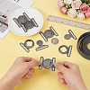 6 Sets Zinc Alloy Side Release Buckles FIND-BC0019-63B-3