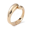 Alloy Teardrop Hinged Cuff Bangles for Women BJEW-A144-02G-2