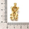 Rack Plating Brass Micro Pave Cubic Zirconia Pendants KK-L226-006G-11-3