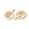 Brass Micro Pave Cubic Zirconia Pendants KK-U070-02A-G-2
