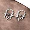 Spiked Heart 316 Stainless Steel Cartilage Earrings AJEW-C044-13AS-3