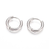 Tarnish Resistant 202 Stainless Steel Huggie Hoop Earrings A-EJEW-F111-16mm-P-1