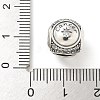Brass Clear Cubic Zirconia European Beads LS-FIND-M049-01AS-09-3