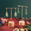 2 Pairs 2 Styles Glass Dangle Earrings EJEW-TA00700-7