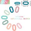 SUPERFINDINGS 80Pcs 8 Colors Opaque Spray Painted Acrylic Linking Rings OACR-FH0001-022-5