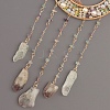 Copper Wire Wrapped Tree of Life Glass & Natural Green Aventurine Suncatchers HJEW-F027-14-4