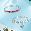 6Pcs 304 Stainless Steel Cuff Bangles Making MAK-BBC0001-21P-7