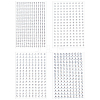 16 Sheets 4 Styles ABS Imitation Pearl Stickers Paper Sheets for Craft DIY-CP0013-56-7
