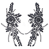 Flower Resin Rhinestone Decorative Corsages for Clothing Accessories PATC-WH0021-064B-1