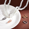8Pcs 4 Colors Rack Plating Brass Micro Pave Cubic Zirconia Twister Clasps ZIRC-PH0001-45-5