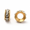 201 Stainless Steel Crystal Rhinestone Spacer Beads STAS-G305-01G-1