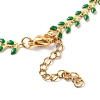 Enamel Ear of Wheat Link Chain Necklace NJEW-P220-02G-07-4