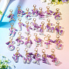 Alloy Resin Heart Keychains KEYC-TADJ0002-01G-Q-6